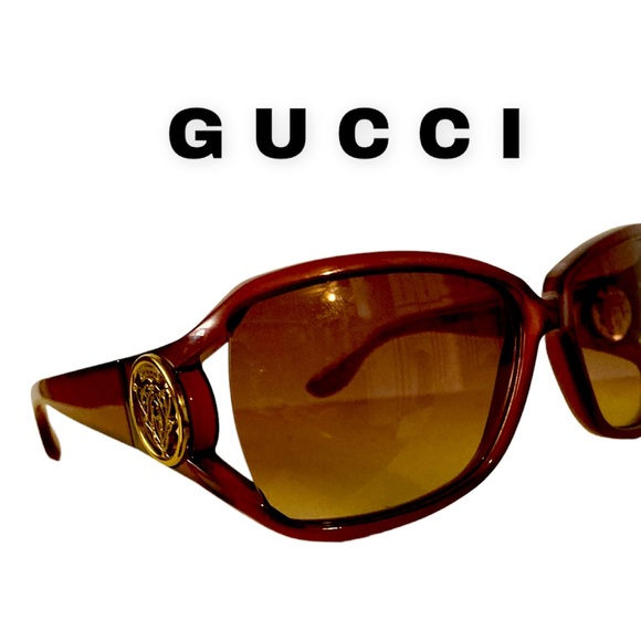 Auth GUCCI Polarized Burgundy Tortoiseshell Acetate Sunglasses #CE GG 3059/S - Picture 2 of 10